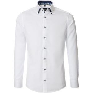 VENTI - Modern Fit - Overhemd - Wit - Twill