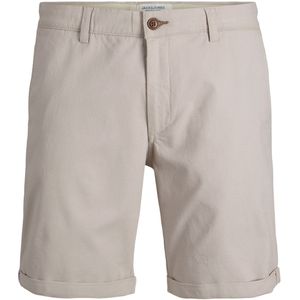 JACK & JONES Fury Shorts regular fit, heren chino korte broek, beige -  Maat: S