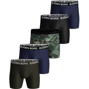 Bjorn Borg Performance boxers, microfiber heren boxers lange pijpen (5-pack), multicolor -  Maat: M