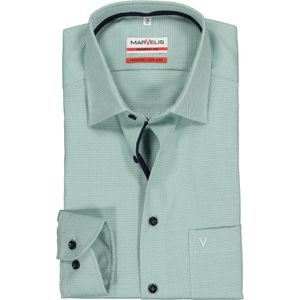MARVELIS modern fit overhemd, mouwlengte 7, structuur, groen (contrast) 40