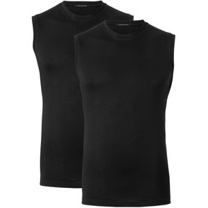 SCHIESSER American T-shirt tanktops (2-pack), muscle shirt O-hals, zwart - Maat: XXL
