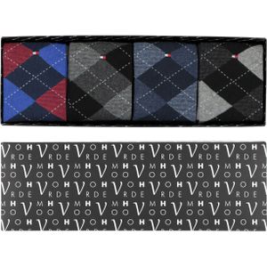 Cadeaubox Tommy Check Box: 8 paar Tommy Hilfiger sokken geruit