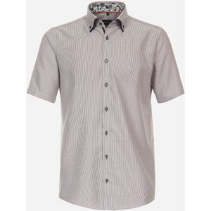 VENTI modern fit overhemd, korte mouw, twill, oranje