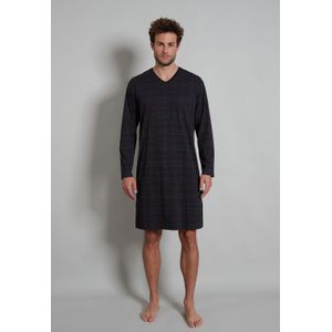 Ceceba - Nachthemd - Zwart Geruit - Heren - V-hals