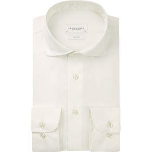 Profuomo - Twill Overhemd - Off White - Slim-fit - Katoen