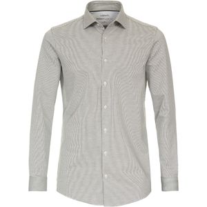 VENTI body fit overhemd, jersey, groen gestreept
