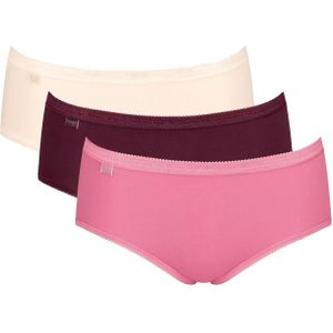 Sloggi Women Basic+ Midi (3-pack), dames slip, verschillende kleuren -  Maat: 40