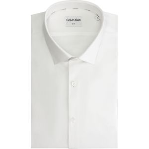 Calvin Klein slim fit overhemd, Tonal Structure Slim Shirt, wit 41