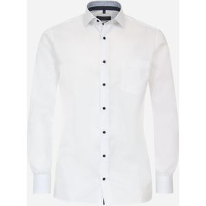 CASA MODA modern fit overhemd, mouwlengte 7, popeline, wit 48