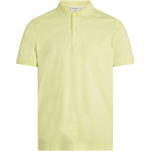 Calvin Klein Smooth Cotton Slim Polo, heren poloshirt, geel