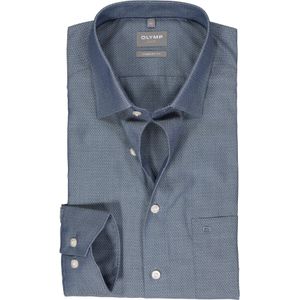 OLYMP comfort fit overhemd, structuur, marine blauw