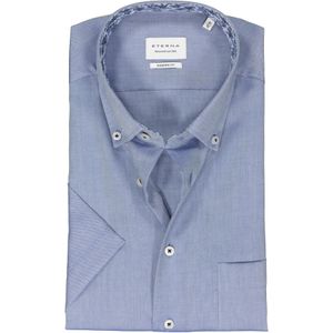ETERNA modern fit overhemd korte mouw, Oxford, middenblauw (contrast) 46