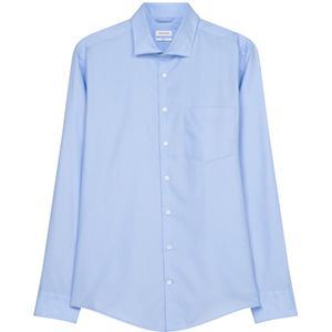 Seidensticker slim fit overhemd, twill, blauw 40