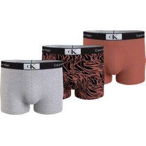 Calvin Klein Trunk (3-pack), heren boxers normale lengte, bruin -  Maat: XL
