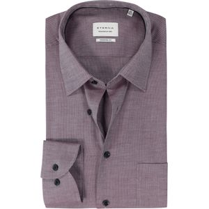 ETERNA - Modern Fit - Overhemd - Donkerrood - Strijkvrij