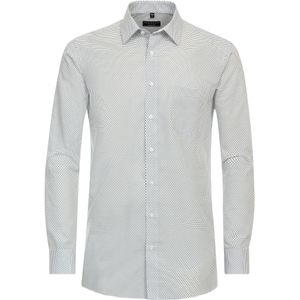 3 voor 99 | Redmond comfort fit overhemd, popeline, blauw met wit dessin