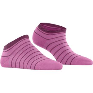 FALKE Stripe Shimmer dames sneakersokken, rood (lipstick)
