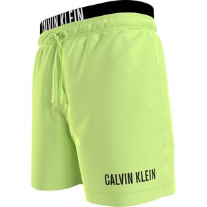 Calvin Klein Medium Drawstring double waistband swimshort, heren zwembroek, citroengeel -  Maat: L