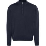 MAERZ Classic Fit heren schipperstrui wol, navy blauw