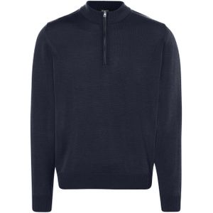 MAERZ Classic Fit heren schipperstrui wol, navy blauw