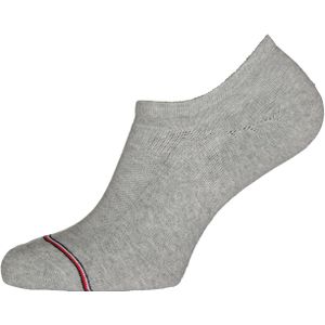 Tommy Hilfiger Iconic Sports Socks (2-pack), heren sneaker sportsokken katoen, onzichtbaar, grijs -  Maat: 39-42