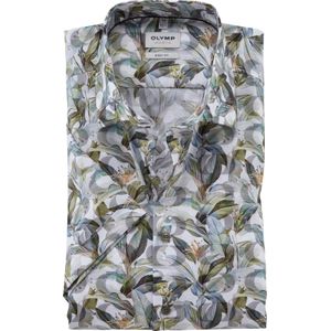 OLYMP Level 5 body fit overhemd, korte mouw, popeline, messing dessin