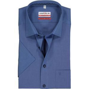 MARVELIS modern fit overhemd, korte mouw, midden blauw (contrast) 43