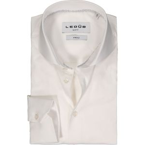 Ledub slim fit overhemd, popeline, wit