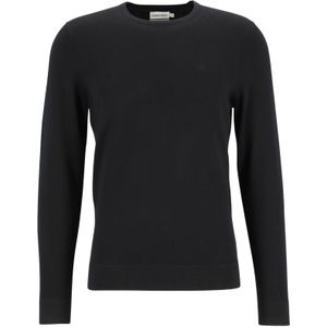 Calvin Klein trui met O-hals wol, zwart -  Maat: M