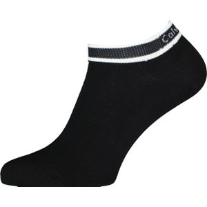 Calvin Klein damessokken Spencer (2-pack), enkelsokken logo boord, zwart -  Maat: One size