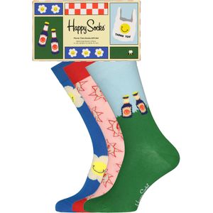 Happy Socks Picnic Time Socks Gift Set (3-pack), unisex sokken in cadeauverpakking - Unisex - Maat: 41-46