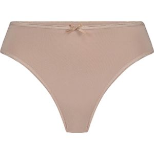 RJ Bodywear Pure Color dames string (1-pack), lichtbruin -  Maat: XL
