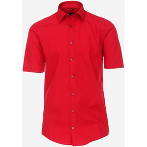 VENTI modern fit overhemd, korte mouw, popeline, rood 40