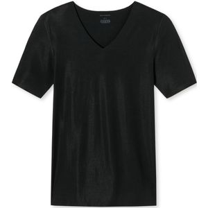 SCHIESSER Laser Cut T-shirt (1-pack), heren shirt korte mouwen zwart -  Maat: L