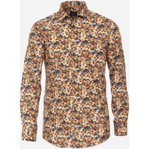VENTI modern fit overhemd, mouwlengte 72 cm, popeline, oranje 48