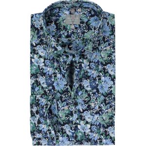 MARVELIS comfort fit overhemd, popeline, groen dessin