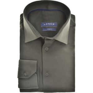 Ledub slim fit overhemd, mouwlengte 72 cm, donkergroen