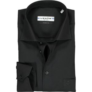 Ledub modern fit overhemd, zwart twill 46