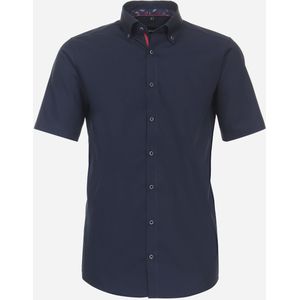 VENTI modern fit overhemd, korte mouw, popeline, blauw 40