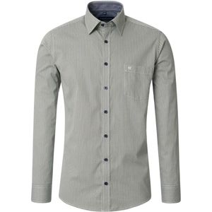 CASA MODA comfort fit overhemd, twill, groen dessin