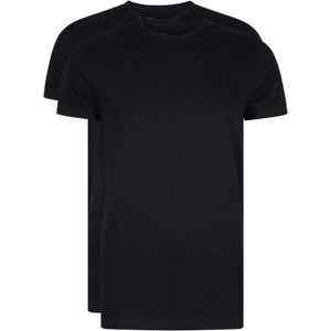 RJ Bodywear Everyday Rotterdam T-shirts (2-pack), heren T-shirts O-hals smal, zwart -  Maat: XXL