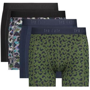 TEN CATE Basics men shorts (4-pack), heren boxers normale lengte, verschillende kleuren dessin -  Maat: L