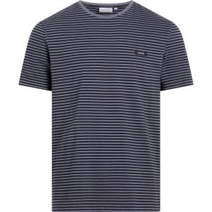 Calvin Klein Cotton Stripe T-shirt, heren T-shirt korte mouw O-hals, zwart -  Maat: S