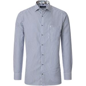 CASA MODA comfort fit overhemd, dobby, blauw gestreept