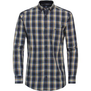 3 voor 99 | Redmond comfort fit overhemd, popeline, blauw geruit