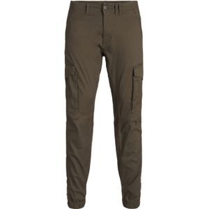 JACK & JONES Paul Lake Cargo loose fit, heren cargo broek, donker olijfgroen -  Maat: 30/34