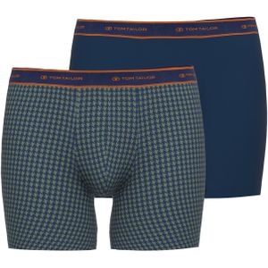 TOM TAILOR heren boxer normale lengte (2-pack), donkergroen dessin