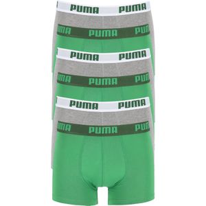 Puma Basic Boxer heren (6-pack), groen en grijs -  Maat: L