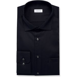 Seidensticker comfort fit overhemd, popeline, zwart