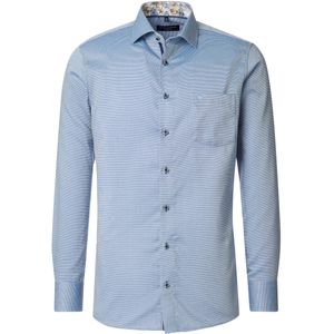 CASA MODA modern fit overhemd, structuur, blauw